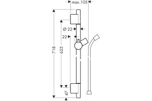 28632670 HG Unica S Puro штанга для душа - 2