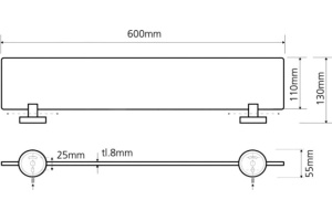 Полка Bemeta OMEGA (104102042) - 2