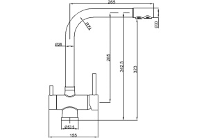 Смеситель Zorg Sanitary ZR 348 YF Nickel для кухонной мойки - 2