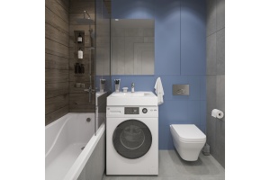 Раковина STWORKI Дублин 60 см белая, на стиральную машину - 3