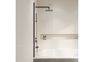 Шторка на ванну RGW Screens SC-056B 30x150 профиль черный стекло прозрачное - 2