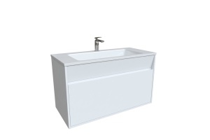 Тумба с умывальником подвесная с ящиками