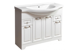 Тумба под раковину Stella Polar Кармела Элеганс 105 белый