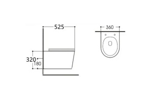 Унитаз подвесной Aquatek Вега с сиденьем микролифт, черный, матовый (AQ1905-MB) - 2