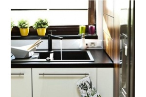 Смеситель для кухонной мойки Kludi  хром, черный (389738675) - 3