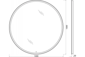 Зеркало BelBagno 100х100 с подсветкой, подогревом (SPC-RNG-1000-LED-TCH-WARM) - 2