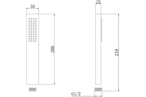Душевая лейка Abber черный, матовый (AF0050B) - 2