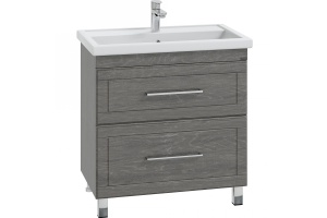 Тумба с раковиной напольная Санта Венера 80 темное дерево - 3