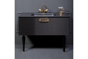 Тумба под раковину Armadi Art Vallessi Avangarde Linea 100 черный - золото