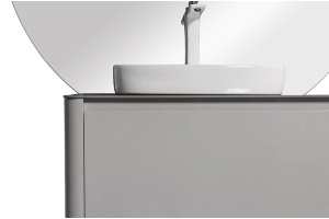 Тумба с раковиной Black&White Universell 140 серая левая - 3