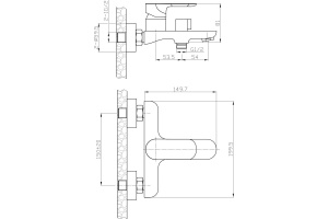 Смеситель Agger Gorgeous A0210000 для ванны с душем - 2