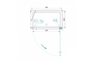 Душевой уголок RGW Hotel HO-045-1 70x80 профиль хром стекло прозрачное - 3