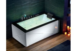 Акриловая ванна Gemy 180х100 с гидромассажем (G9258) - 2
