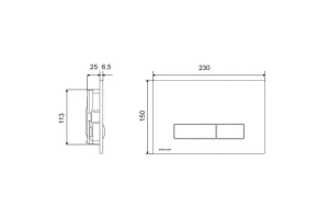 Кнопка смыва Excellent Aurro белая матовая - 3