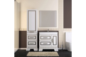 Шкаф-пенал Opadiris Оникс L серебряная патина - 2