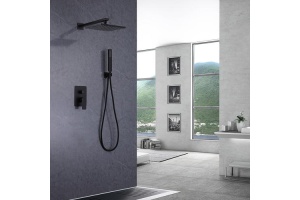 Душевой комплект Abber Weiss Insel черный, матовый (AF8018B) - 2