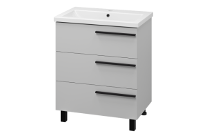 Тумба под раковину Misty Ненси 70 серая матовая