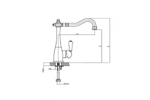 Смеситель для кухонной мойки Magliezza Grosso bianco хром (50121-cr) - 2