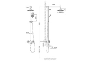 Душевая стойка D&K Hessen Goethe DA1384741E09 - 3
