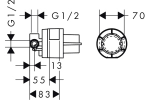 Скрытая часть Hansgrohe 13620180 - 2