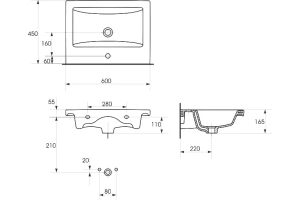 Мебельная раковина Stella Polar Сомо 60 белая - 3