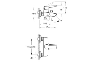 Смеситель для ванны Vitra Solid S хром - 3