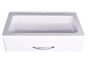 Тумба напольная Каре 80 (2 ящ.) Люкс белая, PLUS - 3