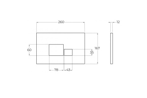 Кнопка смыва BelBagno матовый хром (BB070CR.MAT) - 2