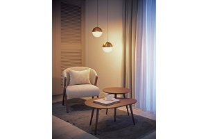 Трековый светодиодный светильник Arlight LGD-Emisfero-Track-Hang-4TR-R150-11W Warm3000 035940 - 2