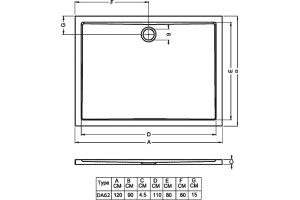 Душевой поддон Riho Zurich 90x120 см (DA6200500000000) - 2