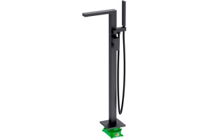 Смеситель Timo Selene 2210/03Y-CR черный, напольный, для ванны с душем - 2