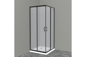 Душевой уголок BelBagno Uno 90х90 черный, матовый (UNO-195-A-2-90-P-NERO)