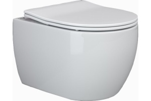 Унитаз подвесной Ceramica Nova Play с микролифтом, безободковый CN3001