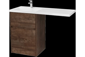 Тумба с раковиной Aquaton Лондри 60 темное дерево