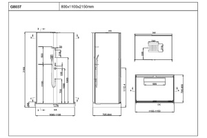 Душевая кабина Black&White Galaxy 110х80 черная - 3