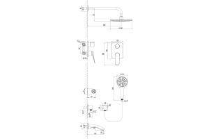 Душевой комплект Lemark Bronx LM3722GM, графит - 2