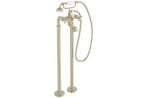 Смеситель напольный для ванны с душем Jacob Delafon Cleo золото