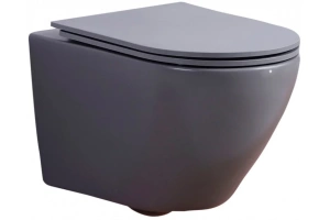 Унитаз подвесной Esbano Azalea с сиденьем микролифт, серый матовый (ESUPAZALGM)
