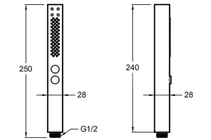 E21336-BL Shift+  ручной душ матовый черный - 2