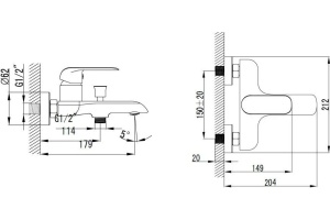 Смеситель Bien Due BB01006402 для ванны с душем - 2