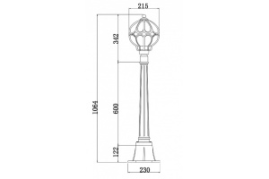 Уличный светильник Maytoni Via O023FL-01G - 2