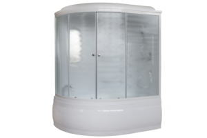Душевая кабина Royal Bath 140х95 правая белая стекло матовое с гидромассажем