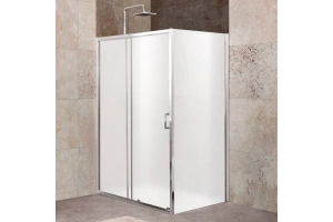 Душевой уголок BelBagno Unique 125х100 профиль хром стекло матовое