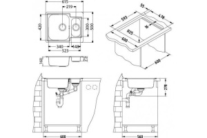 Мойка кухонная Alveus Line 50 - 3