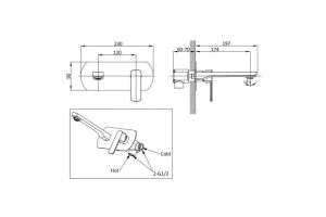 Смеситель для раковины встраиваемый Vincea Next черный - 3