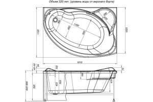 Экран для ванны фронтальный AQUANET Jamaica (00165313) - 2