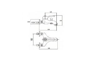 Смеситель для ванны Magliezza LUCE бронза (50129-br) - 2