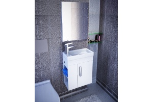 Тумба с раковиной Iddis Torr 40 R, подвесная, белая - 2