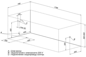 Акриловая ванна Aquanet Riviera 180x80 - 2