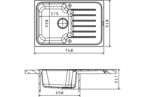 Мойка кухонная Florentina Таис 760 шампань - 2